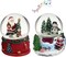 Christmas Snow Globe, 2pcs 100mm Snow Globe Christmas, Musical Santa Claus Snow Globe, Snowman Christmas décor